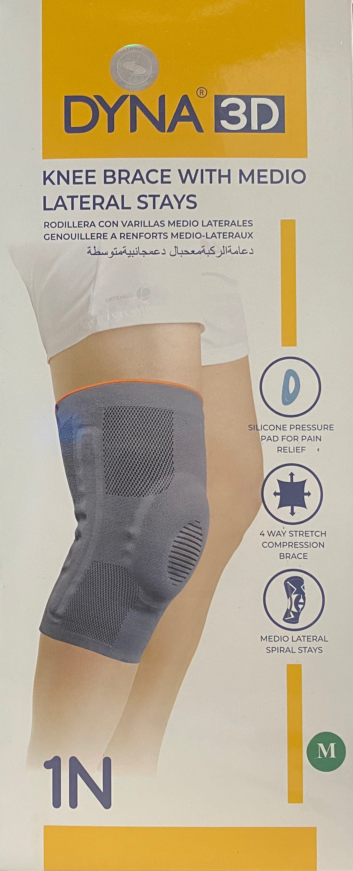 DYNA 3D Knee Brace with Medio Lateral Stays