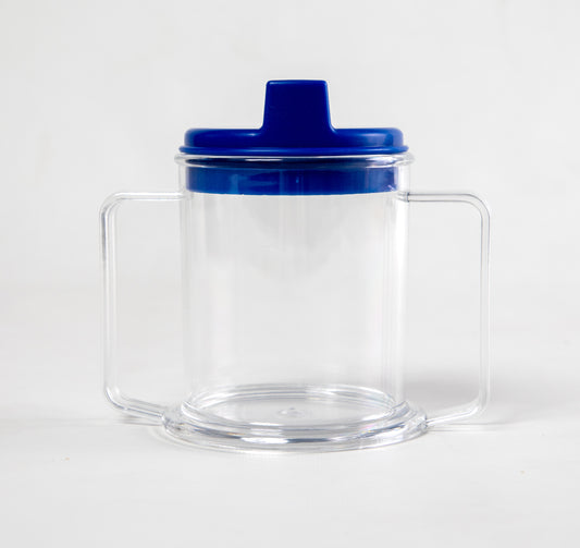 Drink Cup 2 handled clear, Weighted and Unweighted
