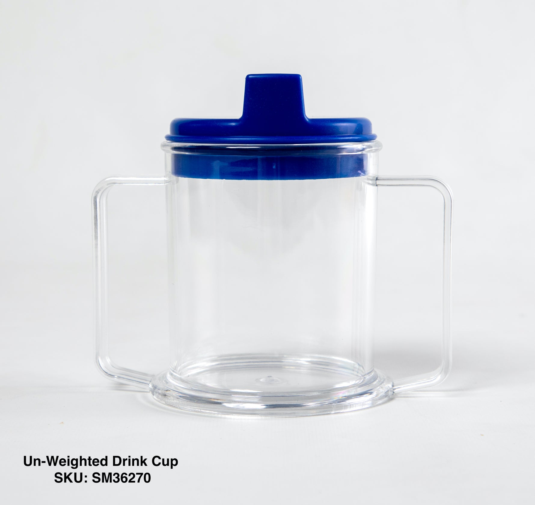 Drink Cup 2 handled clear, Weighted and Unweighted