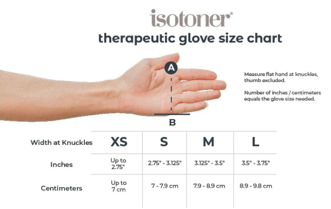 Isotoner Therapeutic Compression Gloves- Fingerless & Closed Tipped