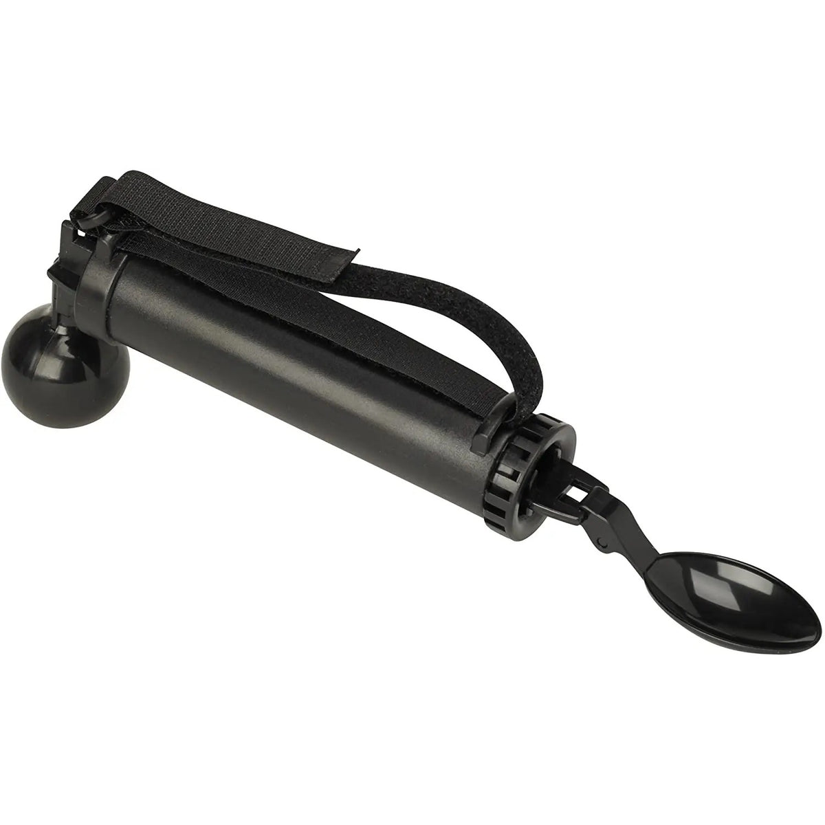 Steady Spoon with weighted base, hand strap and swivel spoon head